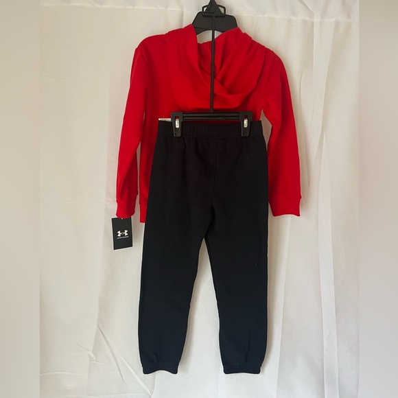 Under Armour Boys 2 Piece Zip Up Hooded Jacket Size 6 - Picture 2 of 8